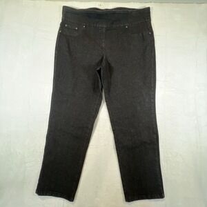 Ruby Rd Pull-On Jeans NWT Pants Stretch Slimming Waistband Black Plus Size 18W